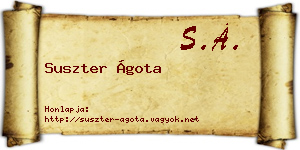 Suszter Ágota névjegykártya